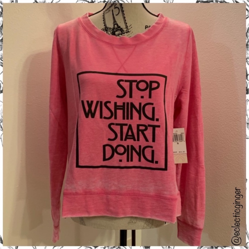Pink Lotus by Athleta Pink lightweight sweatshirt